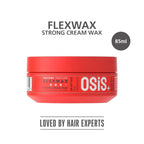Schwarzkopf Professional OSiS+ Flexwax Strong Hair styling Cream Wax I Provides grip and natural shine I Easy to Apply and Wash | Medium Hold | Matte Finish with Volume | Suitable of all Hair types | For men and Women | 85 ml  from Schwarzkopf Professional