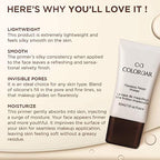 Colorbar Cosmetics Flawless Finish Primer 30 ml, Transparent |Moisturizes Skin | Gel based light weight formula |Provides Radiant & Smooth Finish primer from Colorbar