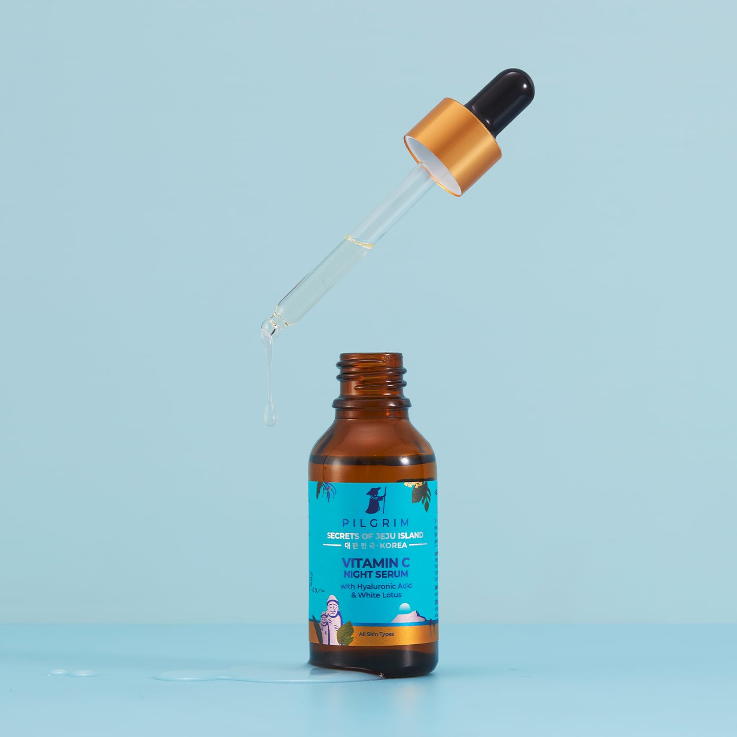 Pilgrim Vitamin C Night Serum with Hyaluronic Acid & White Lotus (30ml) Face serum from pilgrim