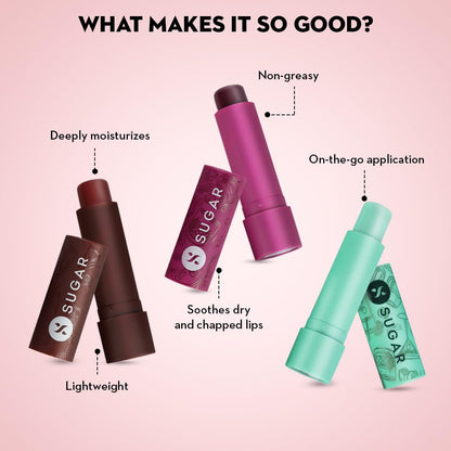 SUGAR Cosmetics Tipsy Lip Balm For Dry & Chapped Lips With Vitamin E, Shea Butter and Jojoba Oil | Lip Protection & Nourishment | LipBalm with SPF | 4.5gm - 01 Mojito  from SUGAR Cosmetics