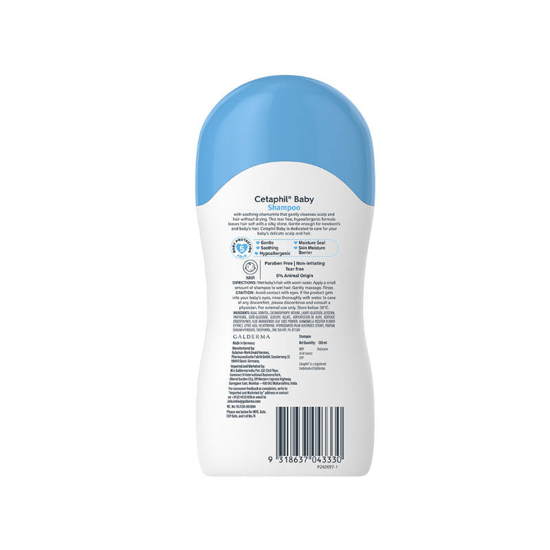 Cetaphil Baby Shampoo with Chamomile, Tear Free Formula, Maintains Skin Barrier