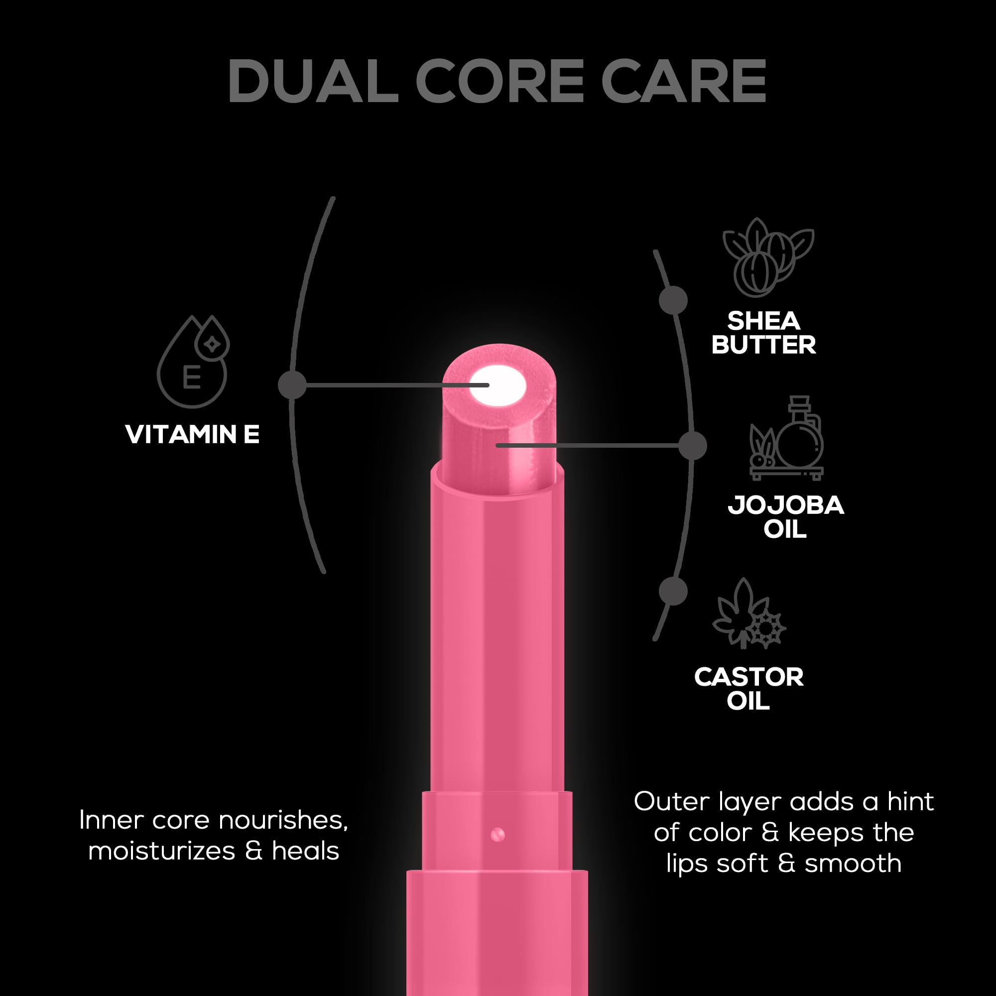 RENEE Lip Fix 3 in 1 Tinted Lip Balm 03 Mimosa 1.6 Gm Heals, Lightens & Nourishes | Dual Core Care Enriched with Vitamin E, Shea Butter & Jojoba Oil for Dry & Chapped Dry Lips  from RENEE