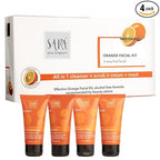 Sara 4-Step Fruit  Orange Facial Kit Perfect Glow Booster & Prevent Acne | All In 1- Cleanser, Scrub, Cream And Mask | All Skin Types | Perfect For Men & Women cleanser from SARA BEAUTY