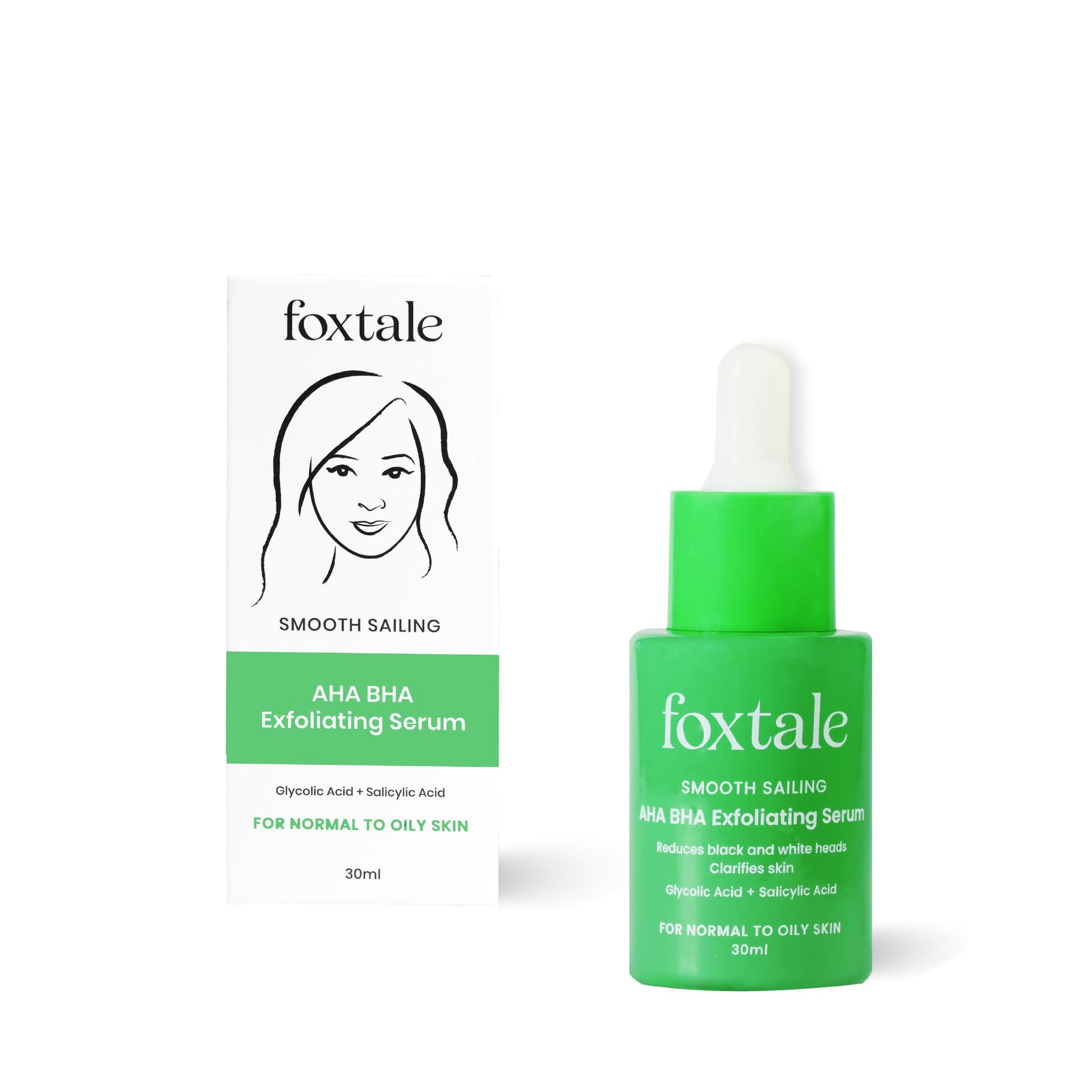 Foxtale 2% Salicylic Acid Serum for Acne, Blackheads, Open Pores, Dark Spots| 2% Glycolic Acid, Niacinamide| Reduces Excess Oil, Bumpy Texture| Exfoliating for Oily, Acne-Prone Skin| Men, Women- 30 ml  from FoxTale