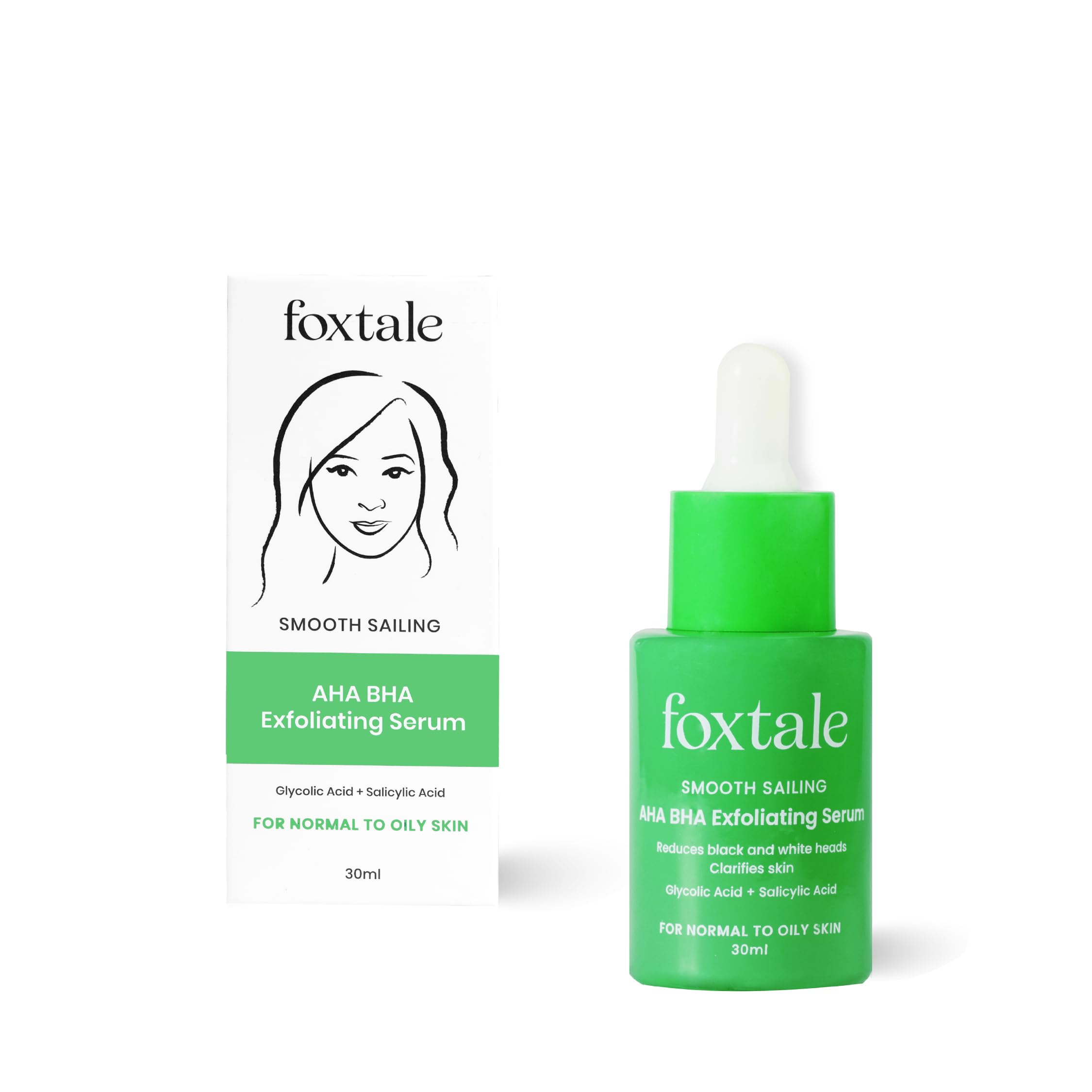 Foxtale 2% Salicylic Acid Serum for Acne, Blackheads, Open Pores, Dark Spots| 2% Glycolic Acid, Niacinamide| Reduces Excess Oil, Bumpy Texture| Exfoliating for Oily, Acne-Prone Skin| Men, Women- 30 ml  from FoxTale