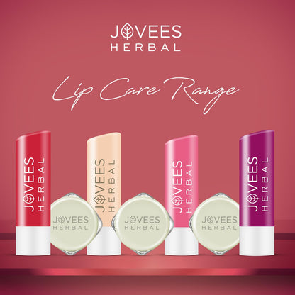 Jovees Herbal Strawberry Moisture Surge Lip Balm | 24 Hour Hydration | Rejuvenates Dry and Chapped Lips | Gives Soft & Shiny Lips 8g  from JOVEES