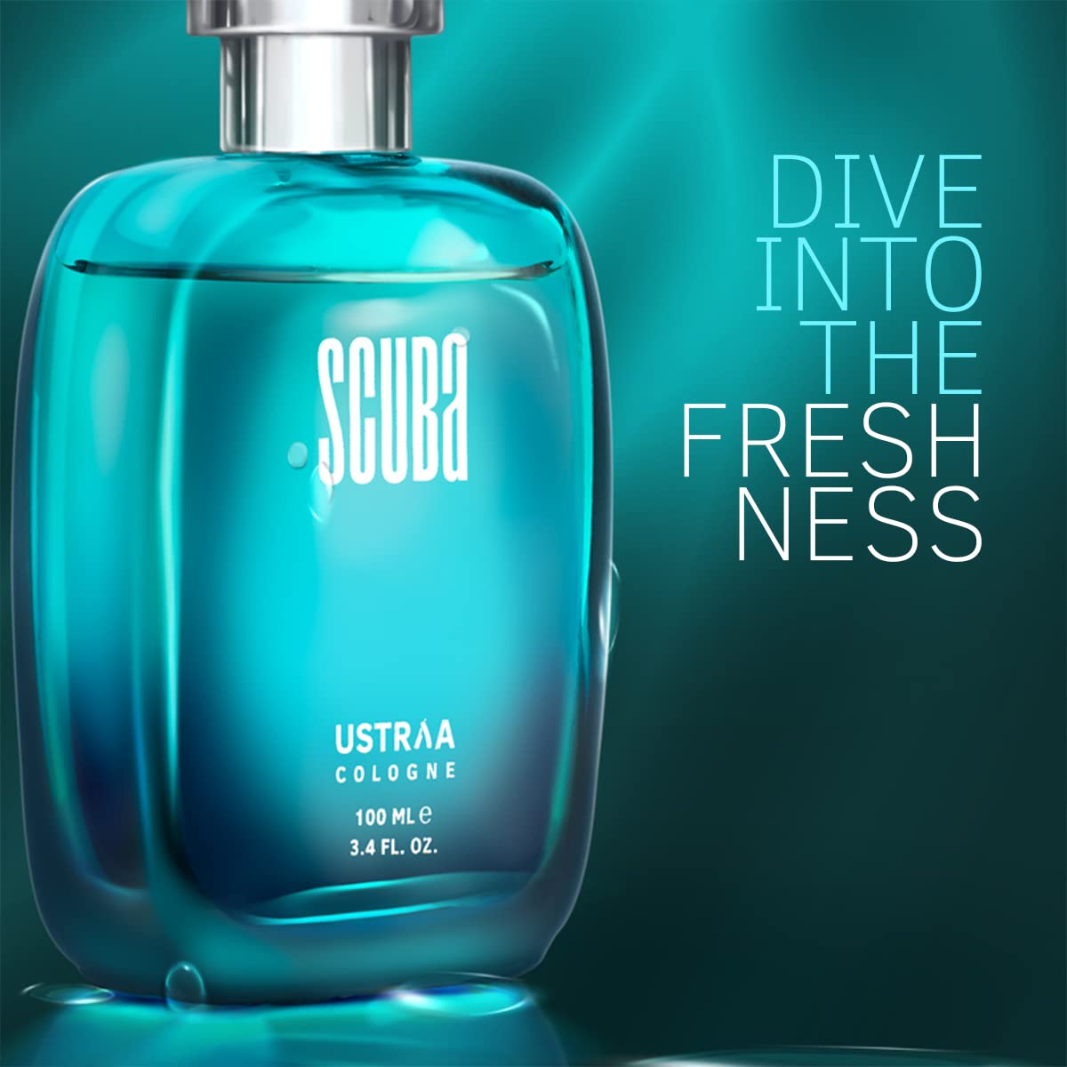 Ustraa Scuba Cologne - 100ml - Perfume for Men | With lively, spicy and deep aquatic notes | Ideal for day occasions | Long-lasting fragrance with no gas perfume from Ustraa