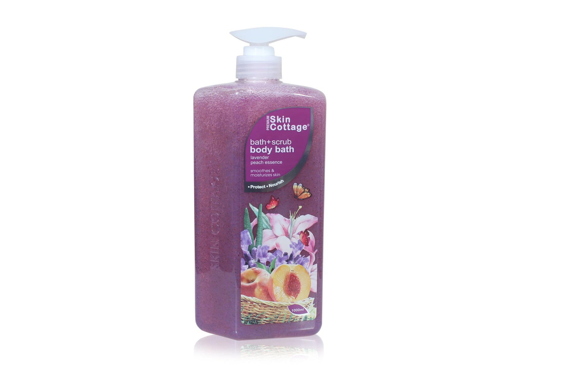 Skin Cottage Lavender Peach Essence Bath Scrub - Exfoliating Body Wash with Apricot Kernel and Jojoba Beads ( 1000 ml )  from Skin Cottage