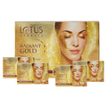 Lotus Radiant Gold Facial Kit for instant glow with 24K Pure Gold & Papaya ,4 easy steps (4 use) 1 Count (Pack of 1)  from Lotus