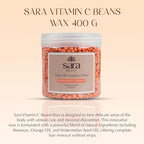 SARA Professional Peel Off Vitamin C Bean Wax | Perfect For Face & Body, 400gm body wax from SARA BEAUTY