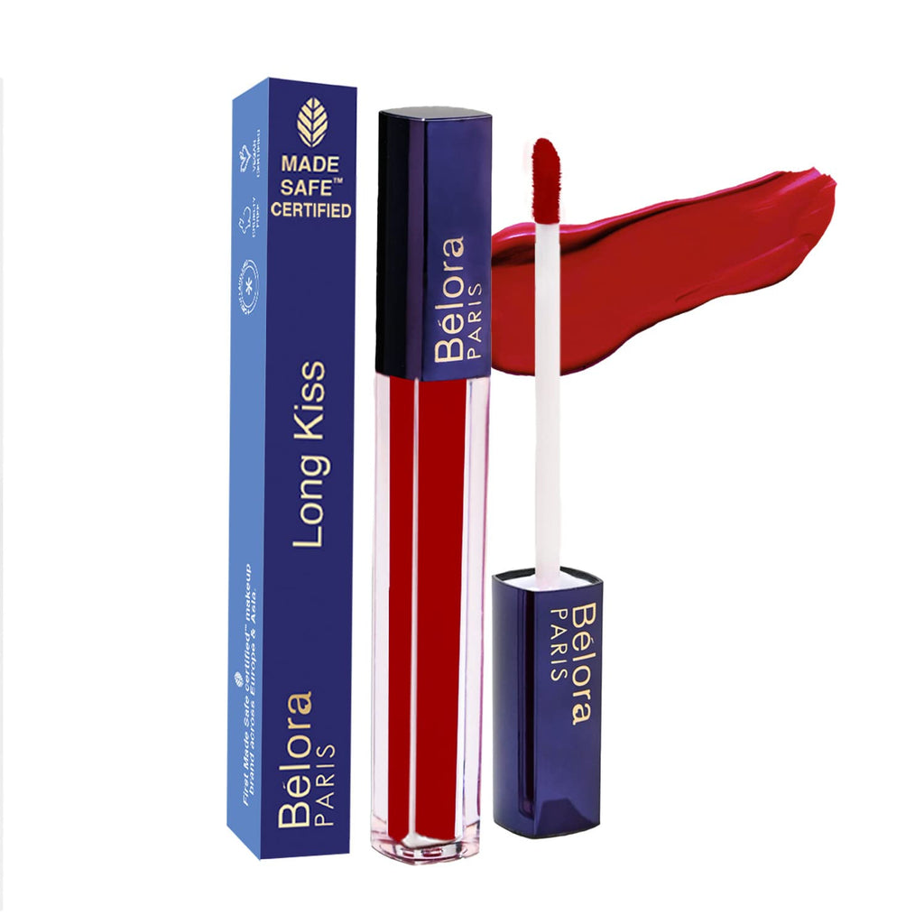 Belora Paris Long Kiss | Liquid Matte Lipstick |Non-Drying| Long Stay 18 hours|100% Matte| Vitamin E |Jojoba Oil| Vegan-Sweet Kiss lipstick from Belora paris