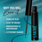Lakme Eyeconic Liquid Eye Liner, Black, Long Lasting Matte Waterproof Liner - Smudge Proof, Transfer Proof Eye Makeup for 24 hrs, 4.5 ml  from LAKMÉ
