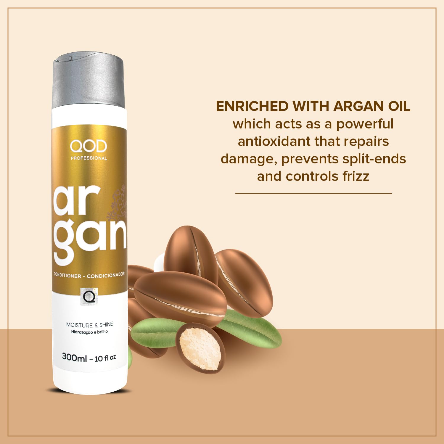 Qod Professional Argan Conditioner 300Ml | Sulphate Free | Sodium Chloride Free  from QOD
