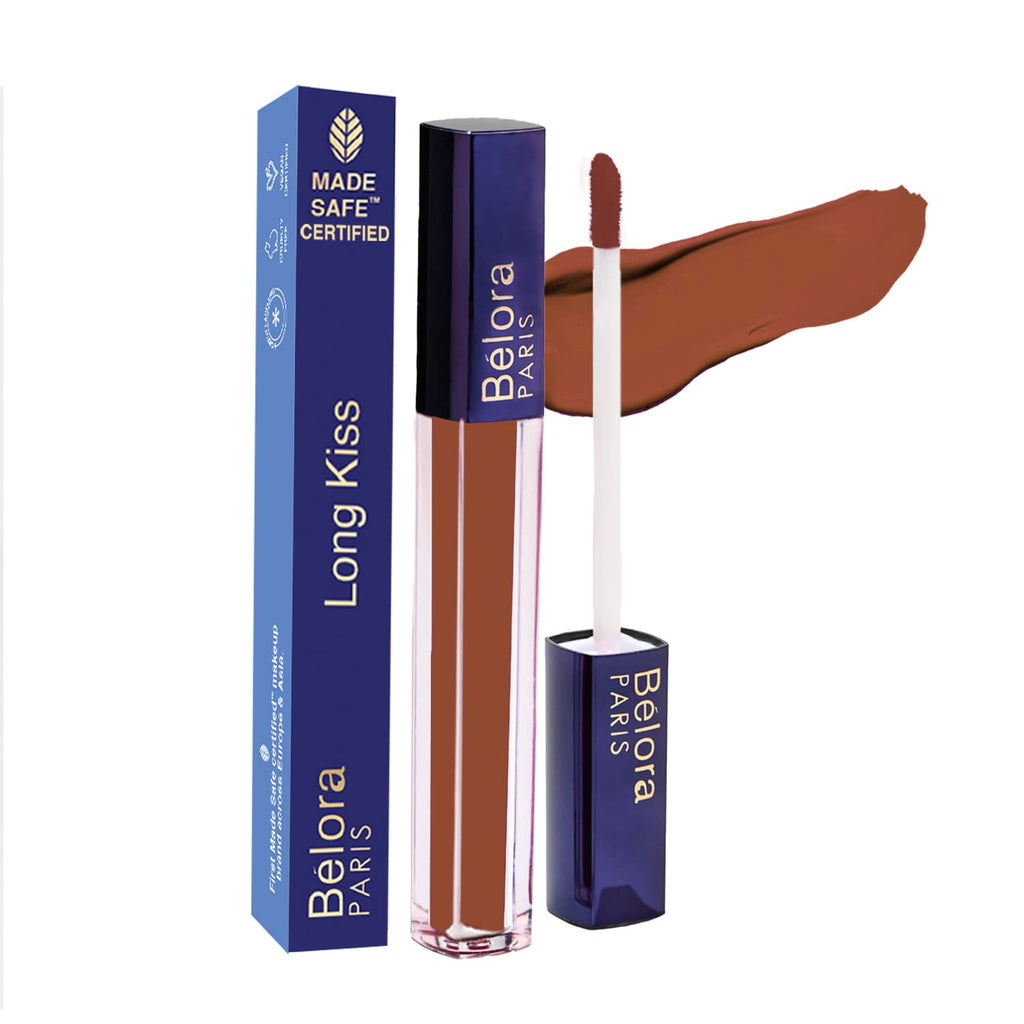 Belora Paris Long Kiss | Liquid Matte Lipstick |Non-Drying| Long Stay 18 hours|100% Matte| Vitamin E |Jojoba Oil| Vegan-Sweet Kiss lipstick from Belora paris