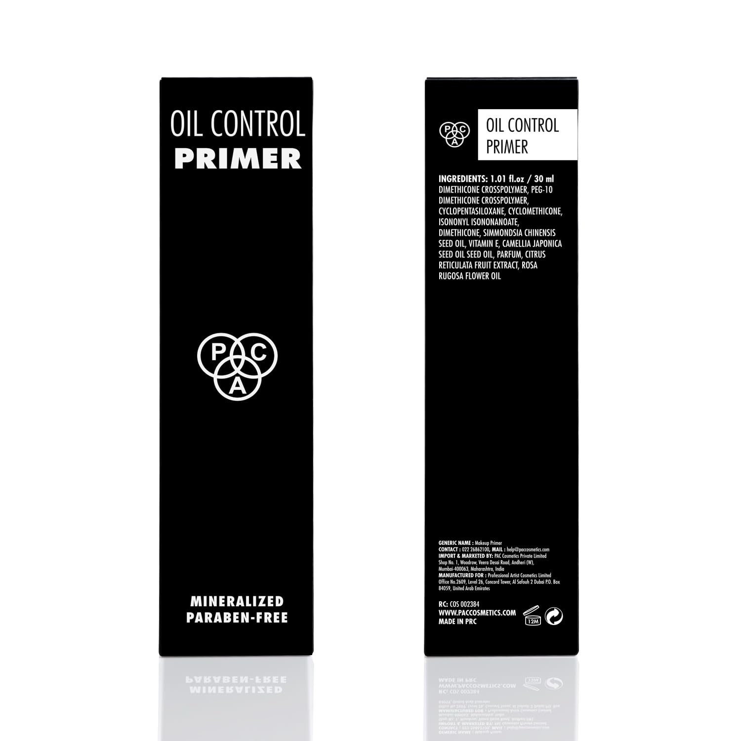 PAC Oil Control Primer for Face Makeup | Brightening Lip Color cream with Gold Flakes | Gives Smooth, Shiny & Glowing Skin | Paraben-Free | Face Primer for Combination Skin | 30 ml  from PAC