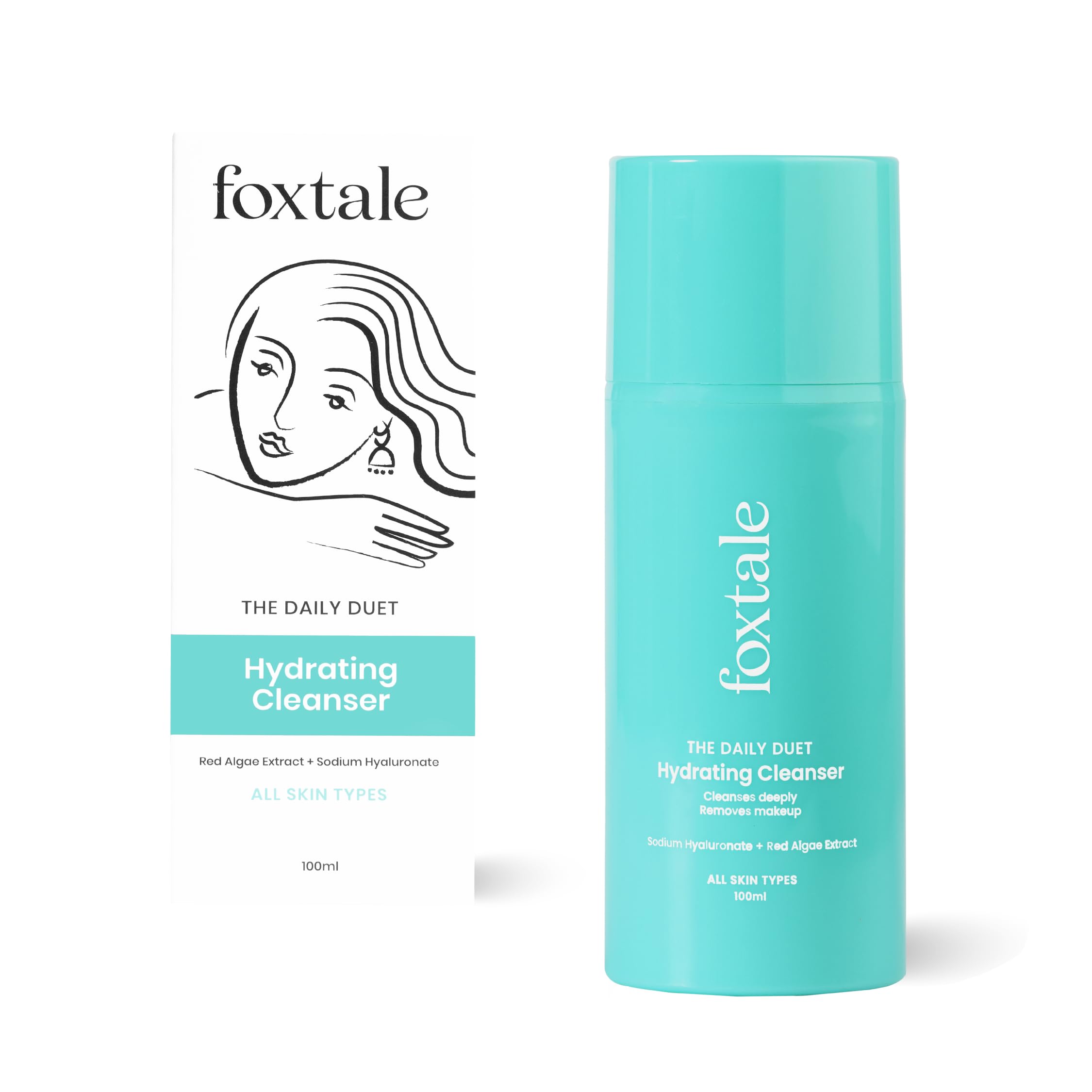 Foxtale Hydrating Face Wash with Hyaluronic Acid, Vitamin B5 for Women, Men | Pore Cleansing | Dirt Control | Makeup Remover | Cleanser For All Skin Types - 100 ml  from FoxTale