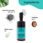 Pilgrim Korean Volcanic Lava Ash Foaming Face Wash with Built In Brush for Deep Cleansing | Korean Skin Care Products | 100% Safe on All Skin Types | For Men & Women | SLS & Paraben Free | 120 ml face Wash from Pilgrim