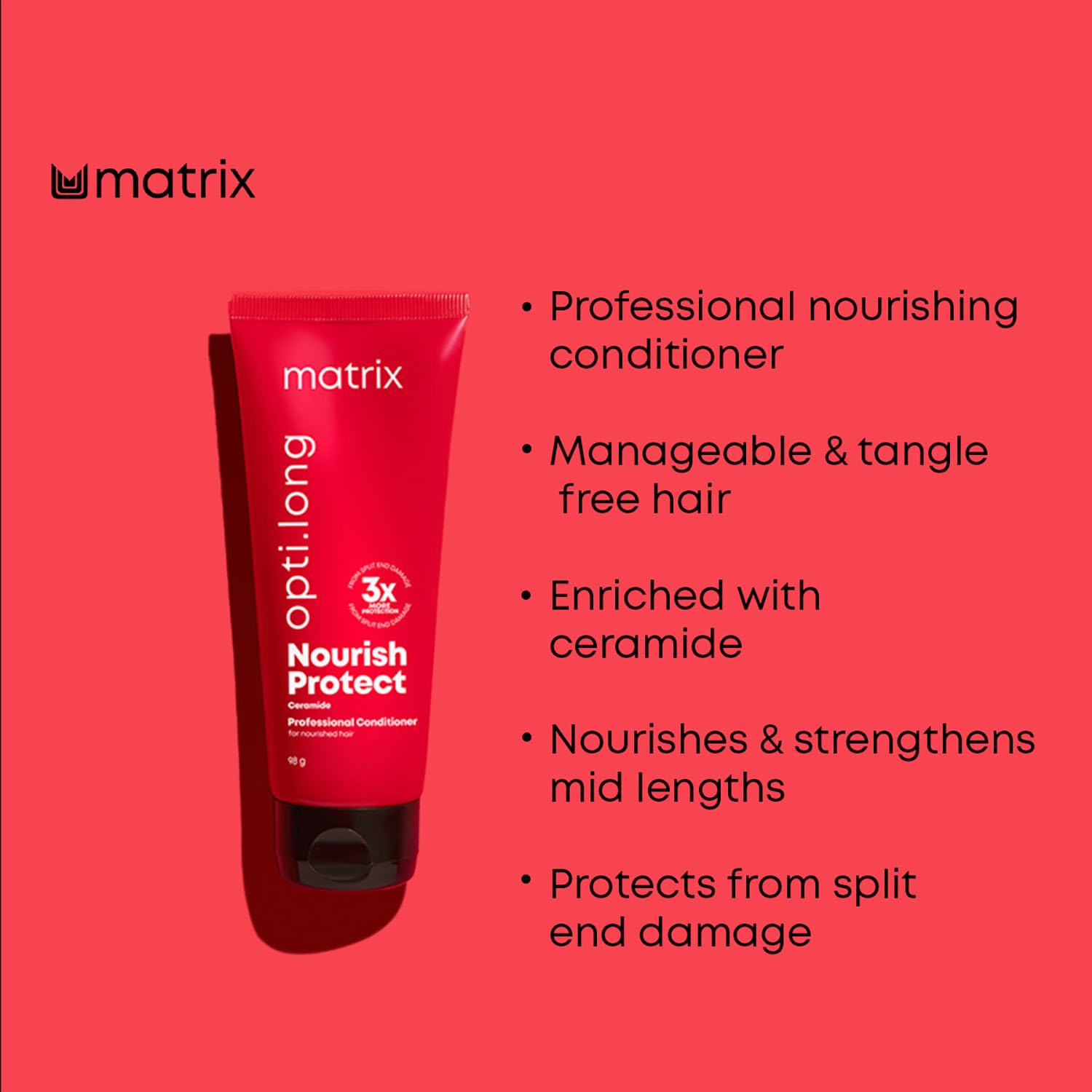 MATRIX Opti Long Professional Conditioner | Detangled and nourished long hair | With Ceramide | For Long hair 98g  from Matrix