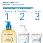 Bioderma Atoderm Huile de douche Anti-iritation Cleaning Oil | 24hrs Hydration | Face and Body Moisturizer | Soothes Discomfort - Dry to Very Dry Sensitive Skin - 200 ml Moisturizer from Bioderma