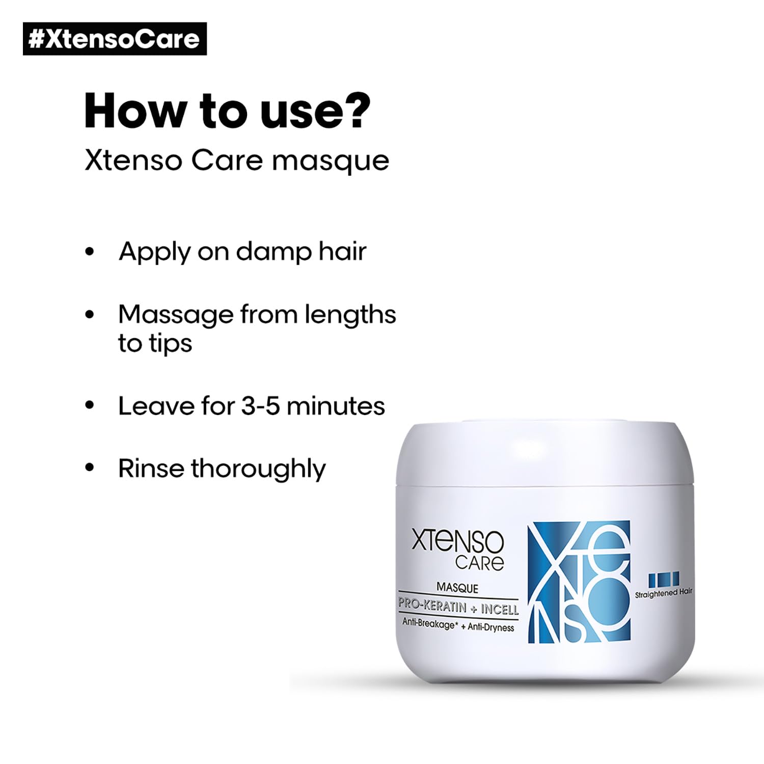 L'Oreal Professionnel X-Tenso Care Masque For Smooth, Manageable Hair, 196gm Shampoo from loreal pro paris