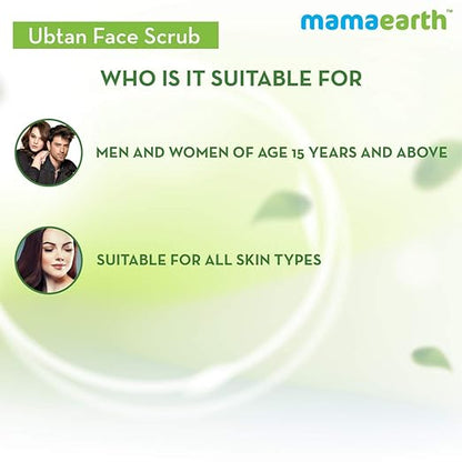 Mamaearth Ubtan Scrub For Face with Turmeric & Walnut for Tan Removal - 100g Face Scrub from mamaearth