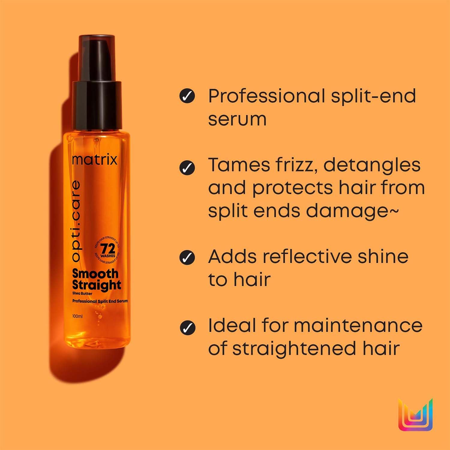MATRIX Opti.Care Professional ANTI-FRIZZ Hair Serum | For 5X Split End Protection | with Shea Butter (100ml)  from Matrix