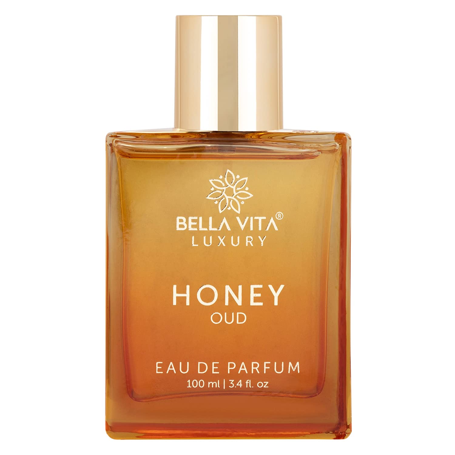 Bella Vita Luxury Honey Oud Eau De Parfum Unisex Perfume for Men Women with Patchouli, Vanilla, Bergamot Floral, Spicy EDP Fragrance Scent, 100 Ml