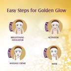 Lotus Herbals Radiant Gold Facial Kit For Instant Glow With 24K Pure Gold & Papaya,4 Easy Steps, (Multiple Use)170g (Pack of 1)  from Lotus