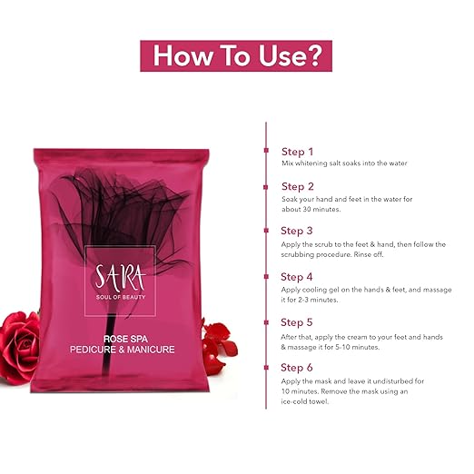 SARA Pedicure Manicure Rose Kit for All Skin Type 50G pedicure from SARA BEAUTY