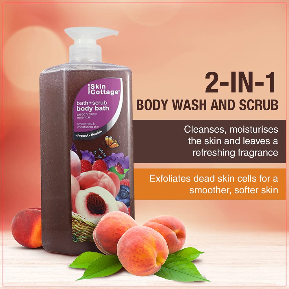 Skin Cottage - Body Bath Scrub Peach Berry 1000Ml  from Skin Cottage