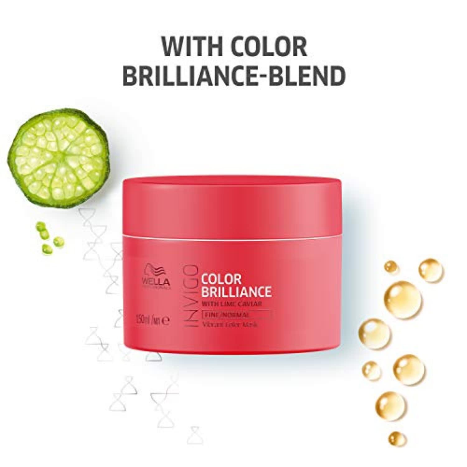 Wella Professionals Invigo Color Brilliance Hair Mask for Coloured Hair | 150 ml | Colour Protecting Treatment for Fine, Normal, Treated Hair | With Lime Caviar  from WELLA PROFESSIONALS