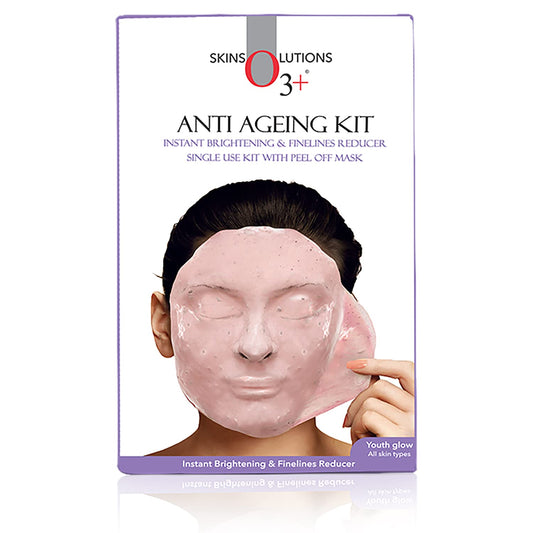 O3+ Anti Ageing Facial kit Brightening & Finelines Reducer With Peel off Mask 40gm+5ml  from O3+