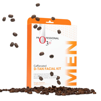O3+ Caffeinated D-Tan Facial Kit for removing dirt toxins oil and sweat single session for All Skin Types 40 GM  from O3+