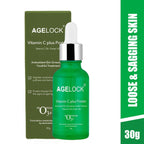 O3+ Agelock Vitamin C Protein Serum Antioxidant Anti-ageing Fine Lines & Wrinkle Removal Skin Smoothing for All Skin Types, 30g  from O3+