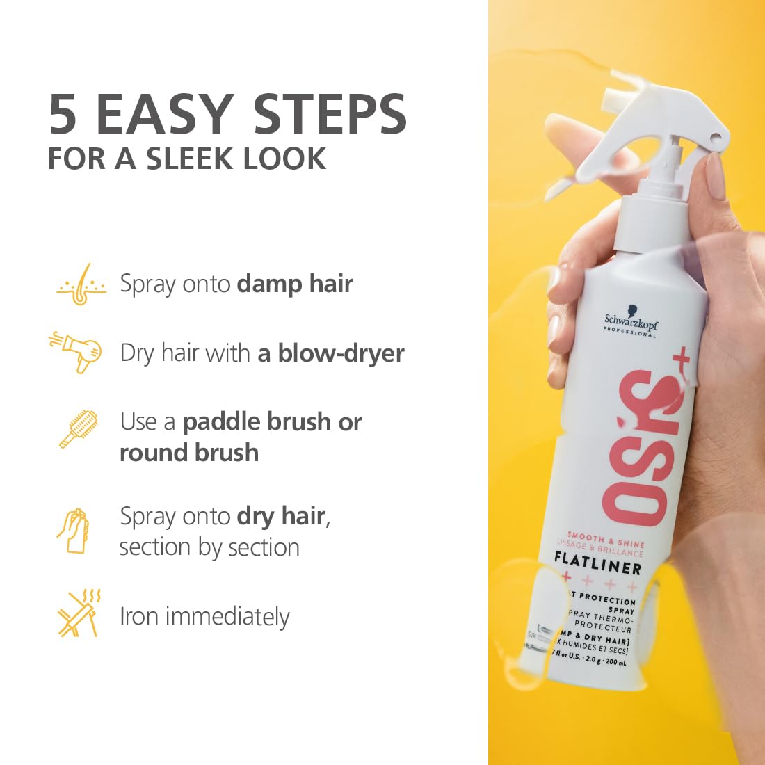 Schwarzkopf Professional Osis Flatliner Flattening Iron Serum - 200 ml  from Schwarzkopf Professional
