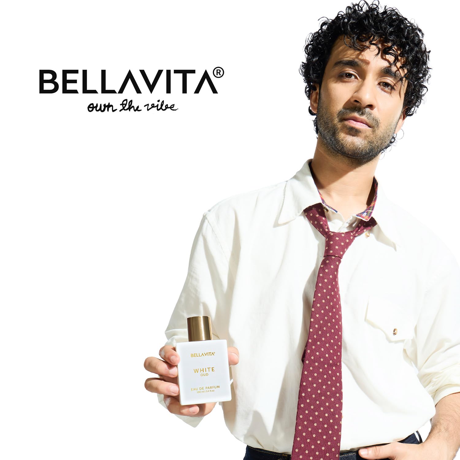 BELLAVITA White Oud 100ml | Long Lasting Unisex Perfume | Perfume for Man and Woman | Eau De Parfum | Orange, Patchouli, Musk | Oud, Citrus & Spicy Premium Fragrance