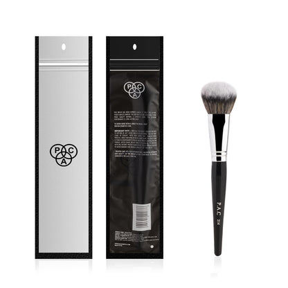 PAC Blush Brush 214 | Synthetic Bristle Makeup brush | Blending Brush for Setting Powder Formulation | Medium Coverage Application | Black - 1 Brush  from PAC