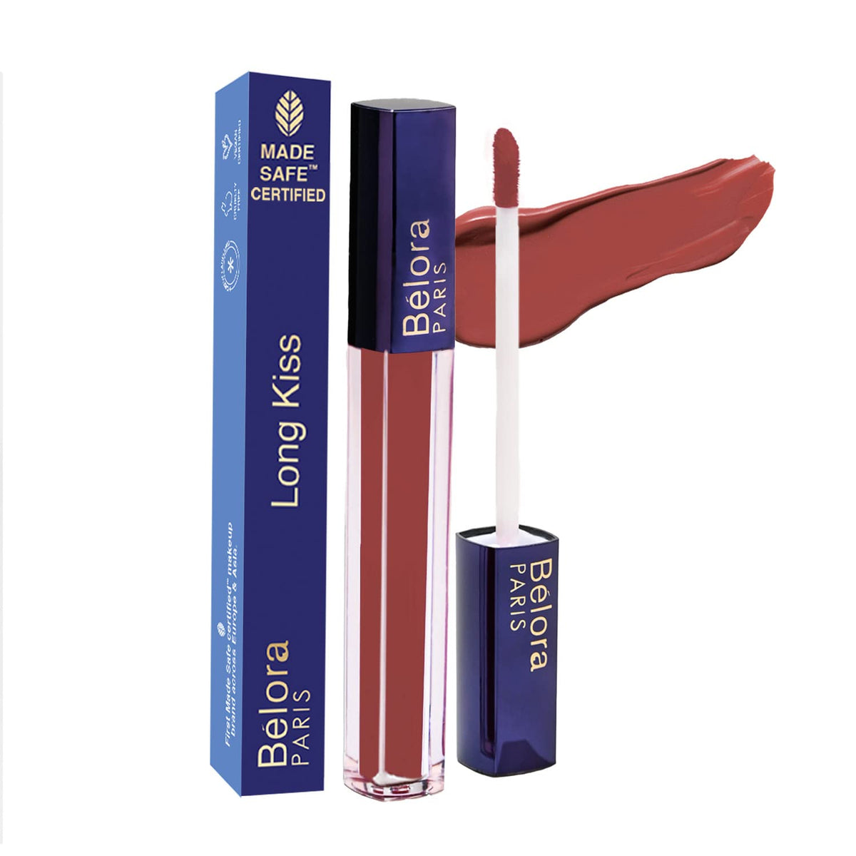 Belora Paris Long Kiss | Liquid Matte Lipstick |Non-Drying| Long Stay 18 hours|100% Matte| Vitamin E |Jojoba Oil| Vegan-Sweet Kiss lipstick from Belora paris