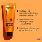 Matrix Opti.Care Professional Conditioner for Salon Smooth Straight Hair | Control Frizzy Hair for up to 4 Days | With Shea Butter | No Added Parabens | (98 g)  from Matrix