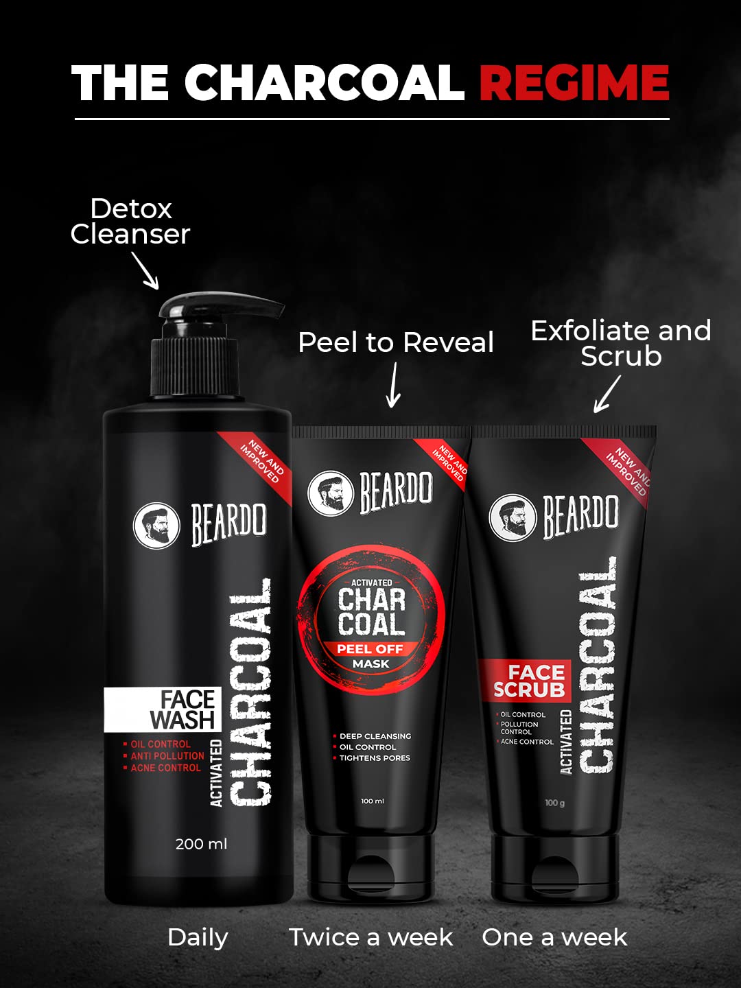 Beardo Activated Charcoal Face Wash (50ml) face Wash from beardo