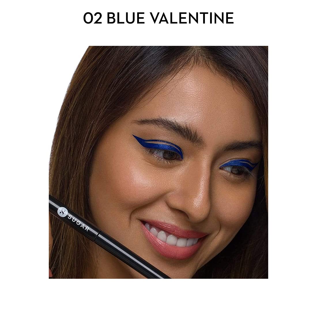 SUGAR Cosmetics Eye Told You So! Smudgeproof Eyeliner - 02 Blue Valentine (Midnight Blue) Intensely Pigmented Liquid, Sweat Proof, Moisture Resistant, Long Lasting, Matte Finish  from SUGAR Cosmetics
