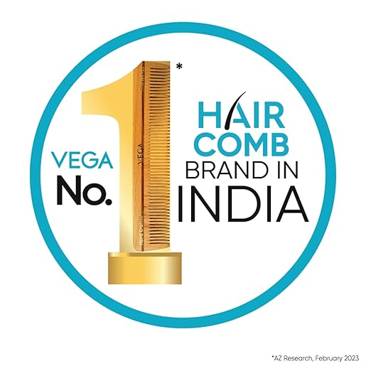 Vega Tail Hair Comb (India's No.1* Hair Comb Brand)with Steel Pin For Women, (HMBC-304) Vega Tail Hair Comb from vega