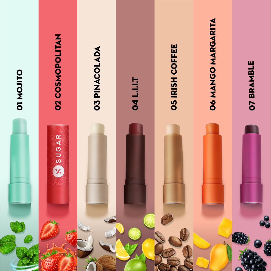 SUGAR Cosmetics Tipsy Lip Balm For Dry & Chapped Lips With Vitamin E, Shea Butter and Jojoba Oil | Lip Protection & Nourishment | LipBalm with SPF | 4.5gm - 01 Mojito  from SUGAR Cosmetics