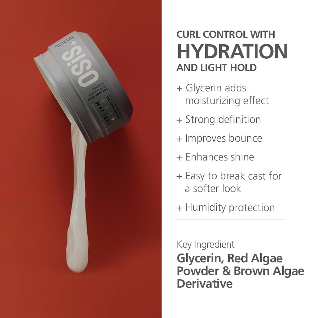 Schwarzkopf Professional OSiS+ Curl Jam - Curl Defining Gel for Hair styling I Light Hold I For natural shine and Soft Bouncy Curls | Protection against Humdity | Provides intense Moisture | Vegan | Glycerin | 300 ml  from OSiS+