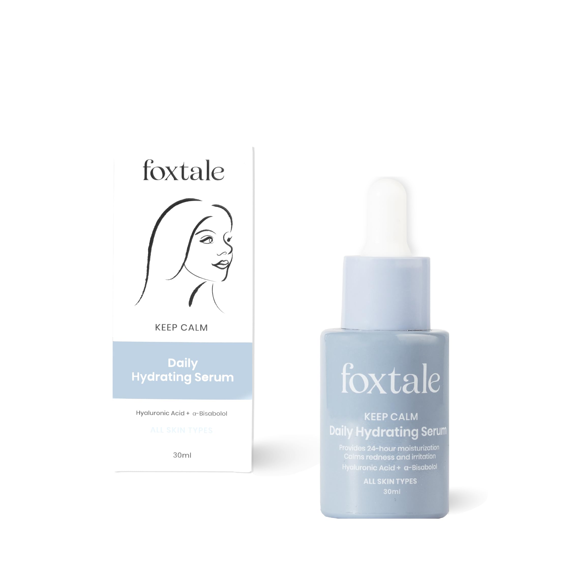 Foxtale Hyaluronic Acid Serum for Plump, Glowing Skin with Vitamin B5, Betaine | Intense 24-Hour Hydration, Brightening | Reduction in Fine Lines & Inflammation | For Dry, Sensitive Skin | Men & Women - 30 ml  from FoxTale