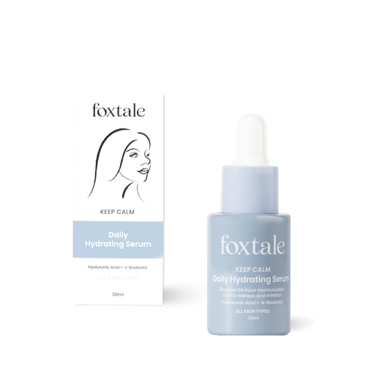 Foxtale Hyaluronic Acid Serum for Plump, Glowing Skin with Vitamin B5, Betaine | Intense 24-Hour Hydration, Brightening | Reduction in Fine Lines & Inflammation | For Dry, Sensitive Skin | Men & Women - 30 ml  from FoxTale
