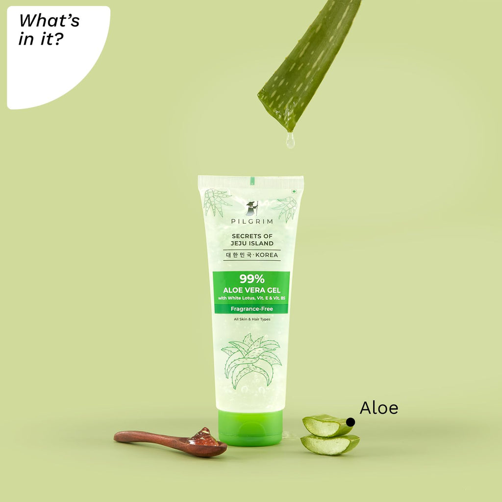 Pilgrim 99% Aloe Vera Gel | Discover Smooth Skin And Lustrous Hair (200gm)