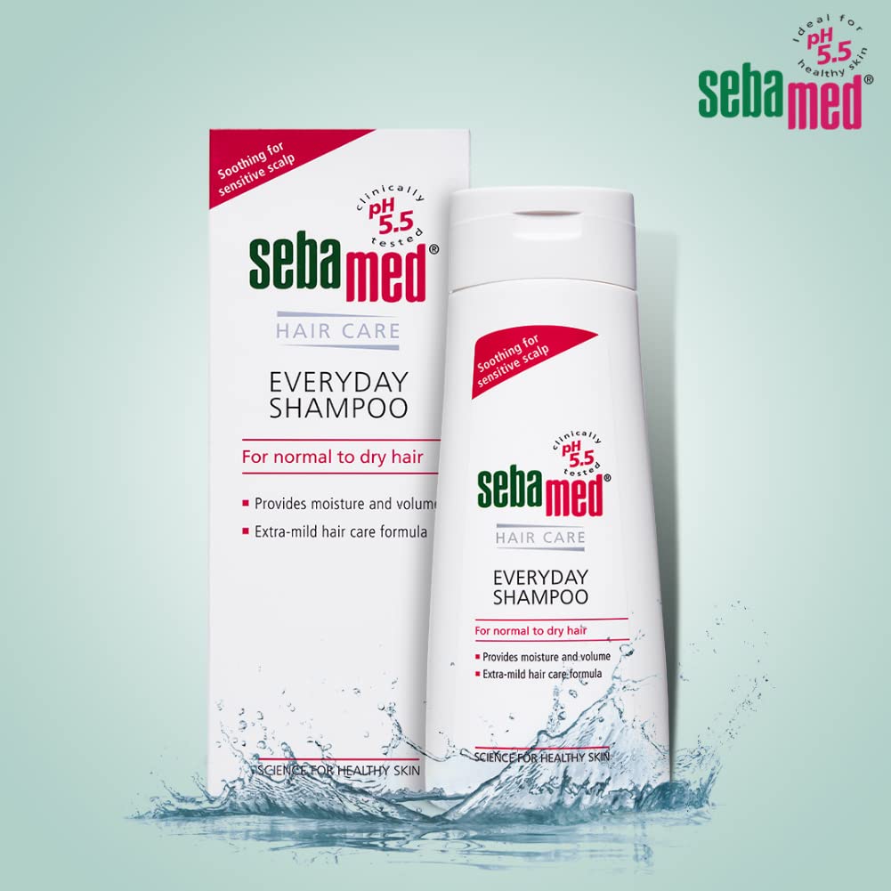 SebaMed Everyday Shampoo 200 Ml|Ph 5.5|Normal To Dry Hair|Mild|Gives Moisture&Volume|Phthalates&Sls And Parabens Free|Men&Women L Shampoo For Dry Scalp Toxin Free L Clinically Proven L Toxin Free  from SebaMed