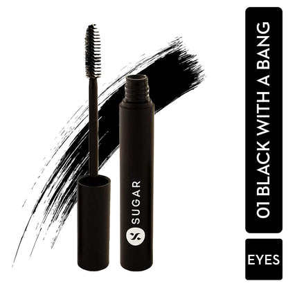 SUGAR Cosmetics Lash Mob Limitless Mascara - 01 Black With A Bang (Black) Eye Lash Protection, Black, Highly Pigmented.  from SUGAR Cosmetics