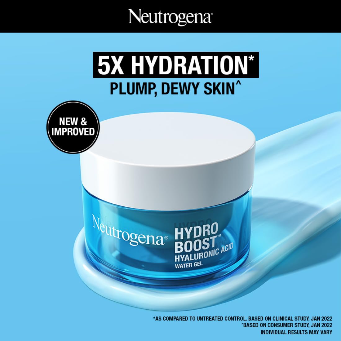 Neutrogena Hydro Boost Hyaluronic Acid Face Moisturizer 50ml | 24 hours long lasting Hydration | Oil free non sticky light water gel fast absorbing| Daily use | All Skin Types | For Men & Women 50g  from Neutrogena